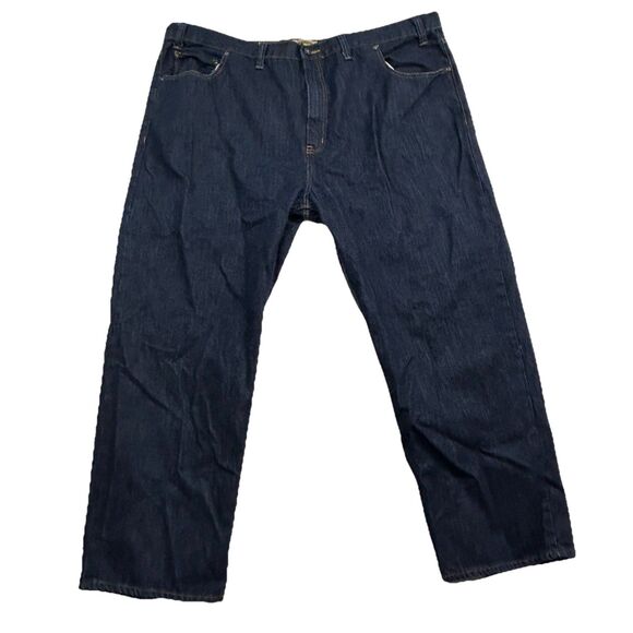 Foundry Jeans Mens Big & Tall 50 X 30 Dark Wash Relaxed Straight Denim Pants - Picture 1 of 8